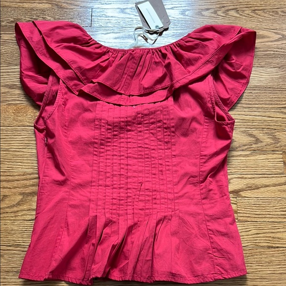 Red Ruffled Women's Top - Picture 5 of 5